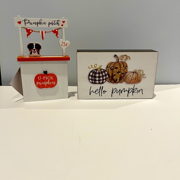 Other - 🍁Adorable Wooden Fall Blocks- Set of 2- NWT